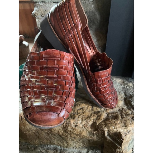 Nordstrom Hand Woven Mens Huarache Leather Sandal SZ 10 1/2 - Slip On